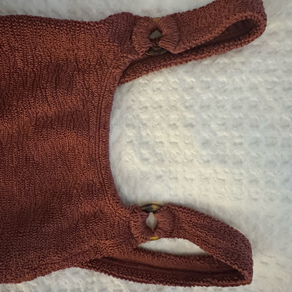 Hunza G One Piece Swimsuit in Metallic Rosewood - Picture 2 of 4
